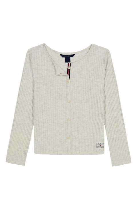 Kids' Pointelle Rib Long Sleeve T-Shirt