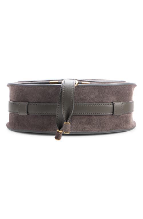 Chloé Large Marcie Suede Crossbody Bag In Brown