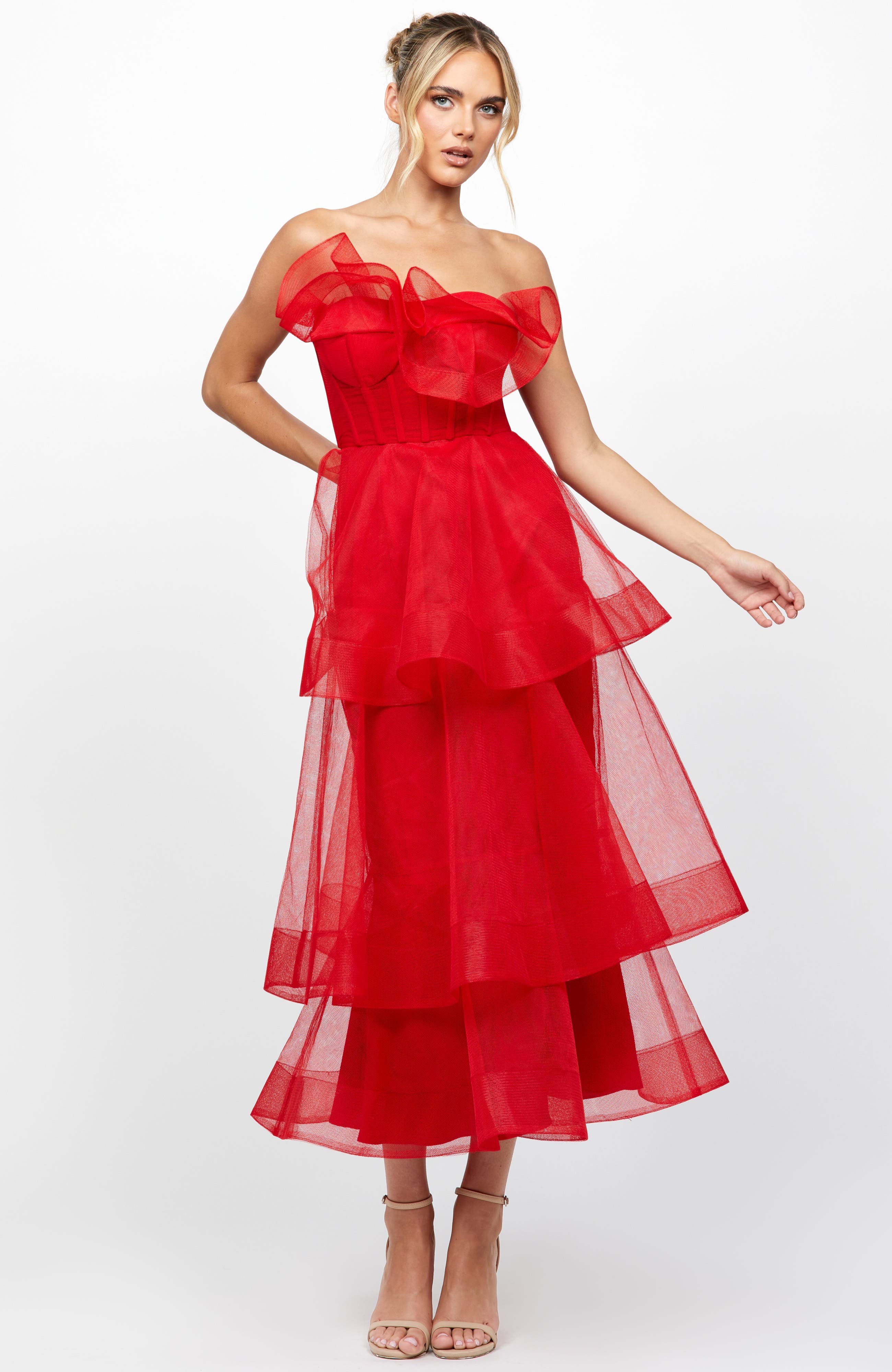 Mae Tiered Ruffle Midi - image 3