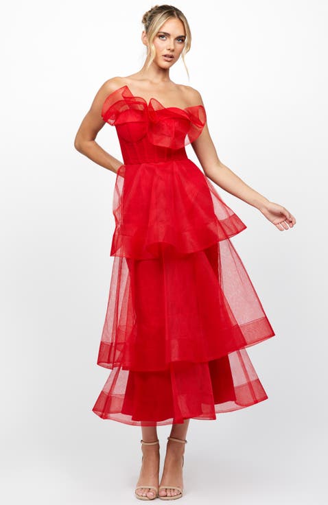 Mae Tiered Ruffle Midi