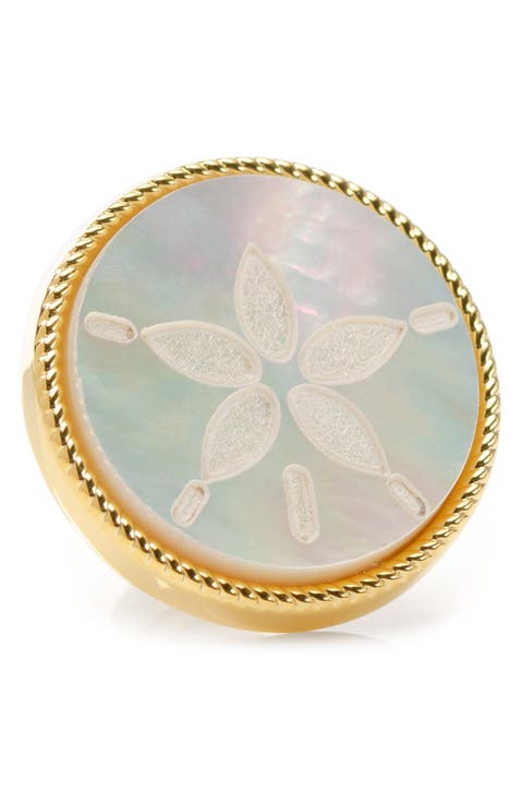 Sand Dollar Mother-of-Pearl Lapel Pin