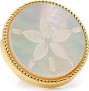 Cufflinks, Inc. Sand Dollar Mother-of-Pearl Lapel Pin