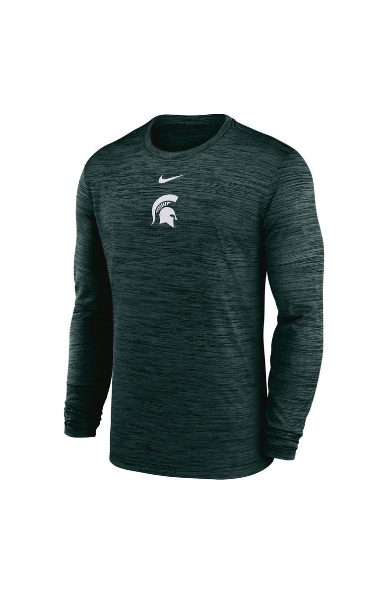 Nike Men's Nike Green Michigan State Spartans 2025 Sideline Velocity Performance Long Sleeve T-Shirt, Alternate, color, Green