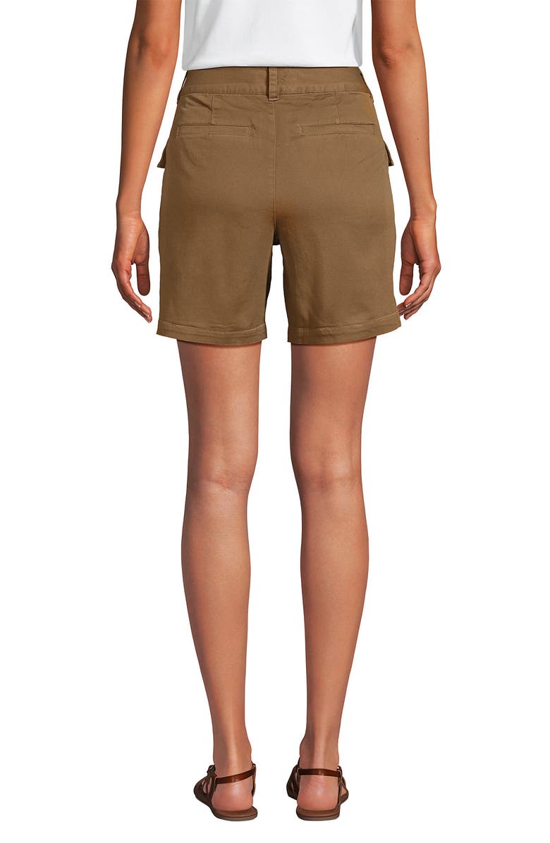 Lands' End Cool Fade High Rise 7" Cargo Shorts, Alternate, color, Coriander