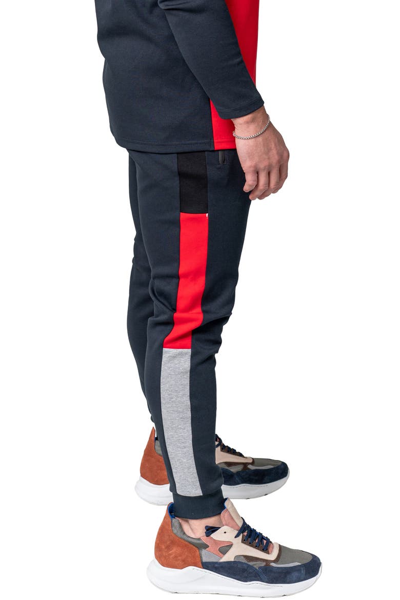 Colorblock Fleece Joggers, Alternate, color, BLUE