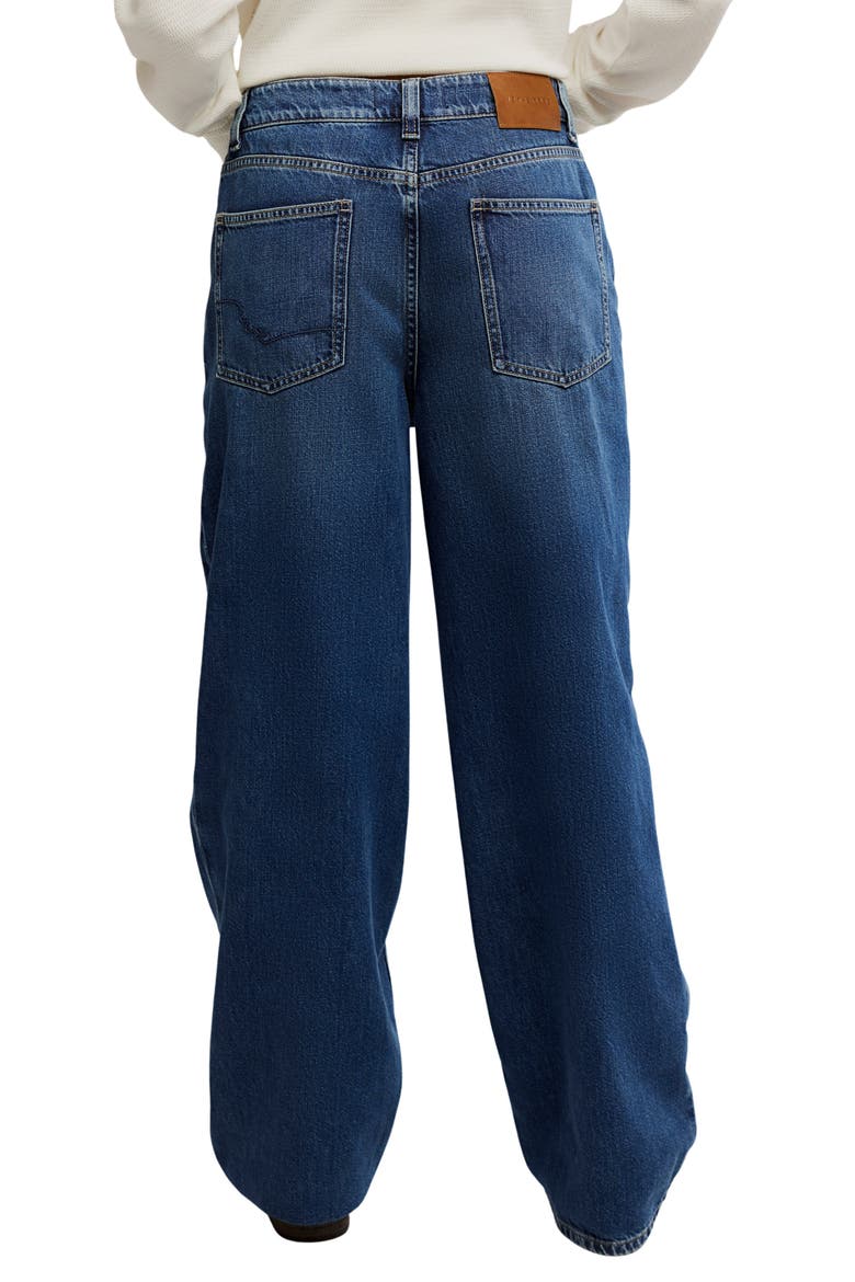 Nia Exposed Button Wide Leg Jeans, Alternate, color, IN TOO DEEP