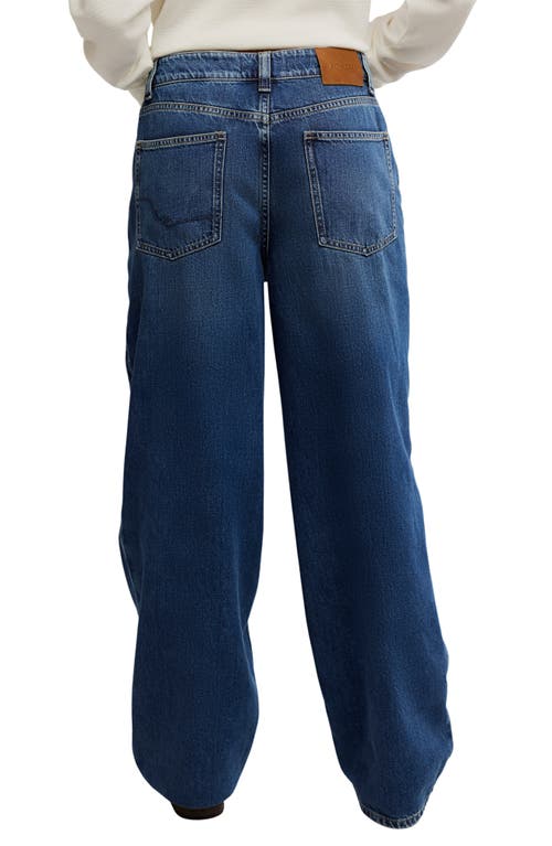 Free People Nia Exposed Button Wide Leg Jeans In Blue