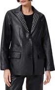 AllSaints Corinna Studded Leather Blazer