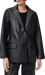 AllSaints Corinna Studded Leather Blazer