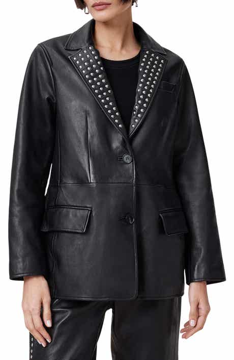 Corinna Studded Leather Blazer