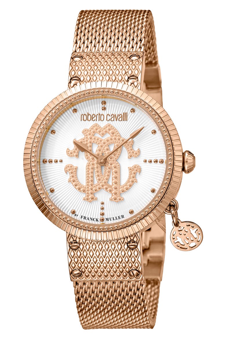 Roberto Cavalli by Franck Muller Dotted Bracelet Watch, 34mm