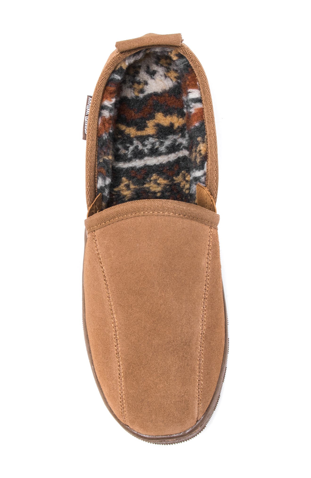MUK LUKS Eric Printed Faux Fur Lined Loafer Slipper, Alternate, color, Tan