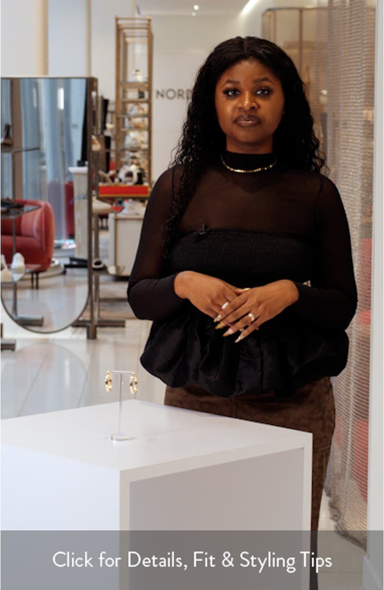 Vanity 14K Gold Hollow Hoop Earrings, sales video thumbnail