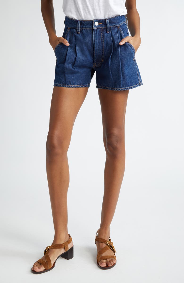 Veronica Beard Simpson Nonstretch Denim Shorts, Main, color, 