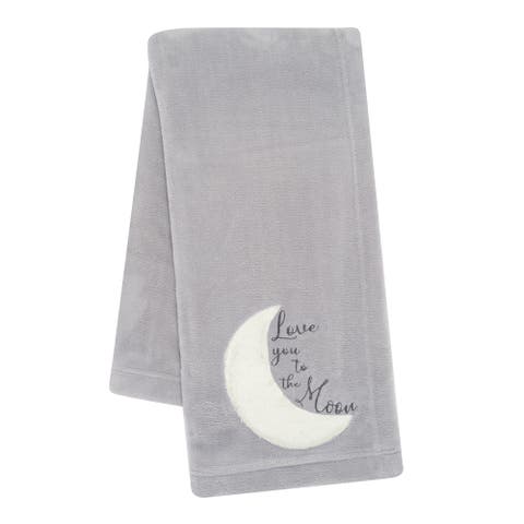 Goodnight Moon Appliqued and Embroidered Fleece Baby Blanket