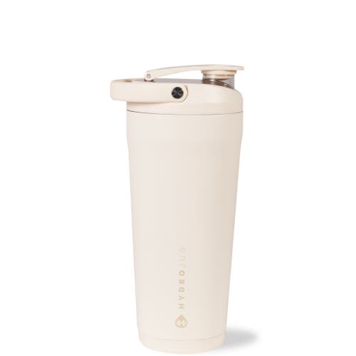 HydroJug New Stainless Steel Shaker 24oz - Insulated, Leakproof, BPA-Free with Silent Mixing Grate in Cream  product