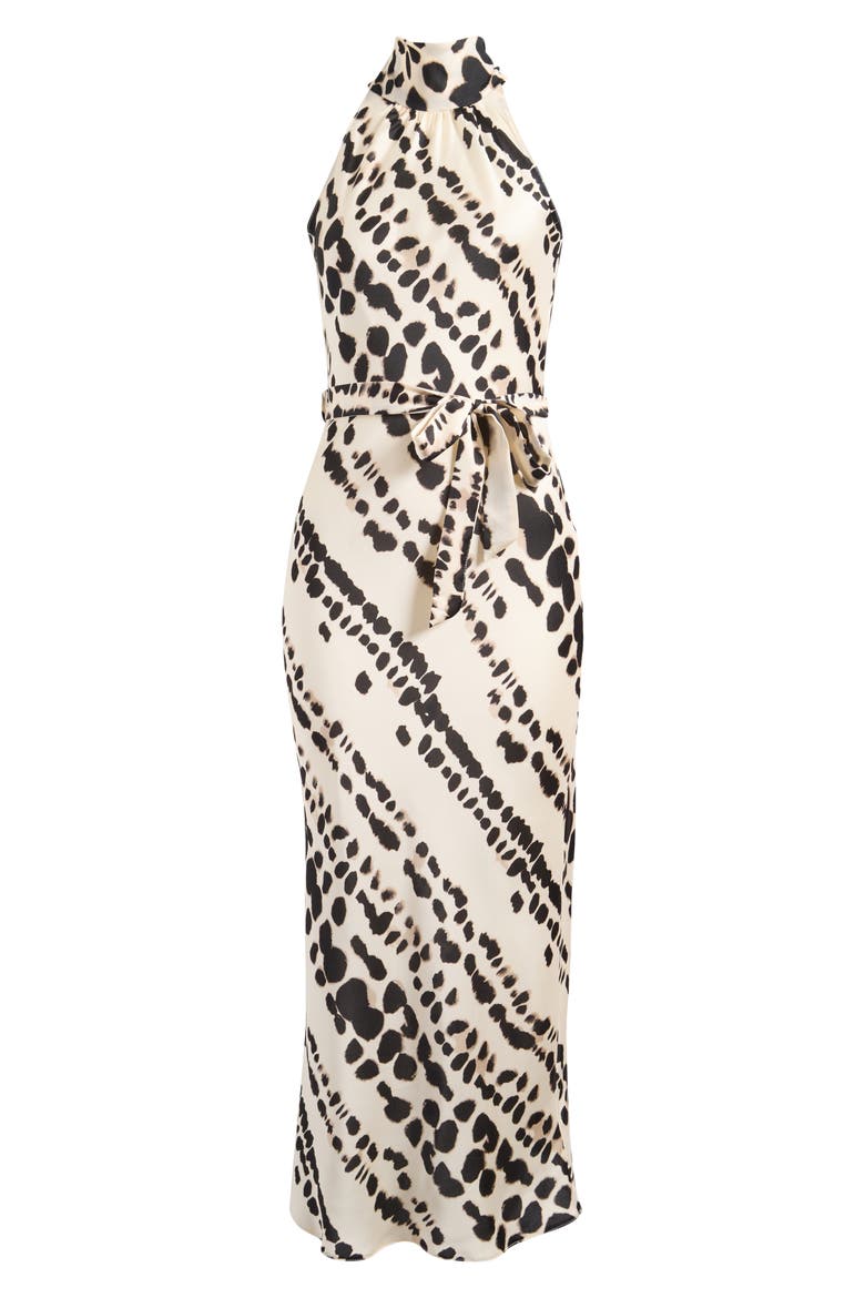 Sleeveless Satin Maxi Dress, Alternate, color, NEUTRAL