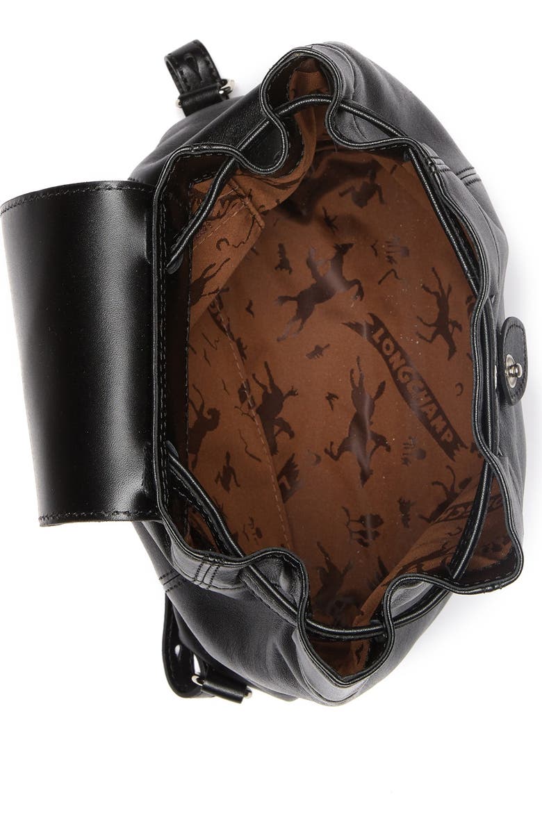 Longchamp Extra Small Le Pliage Cuir Backpack, Alternate, color, Black