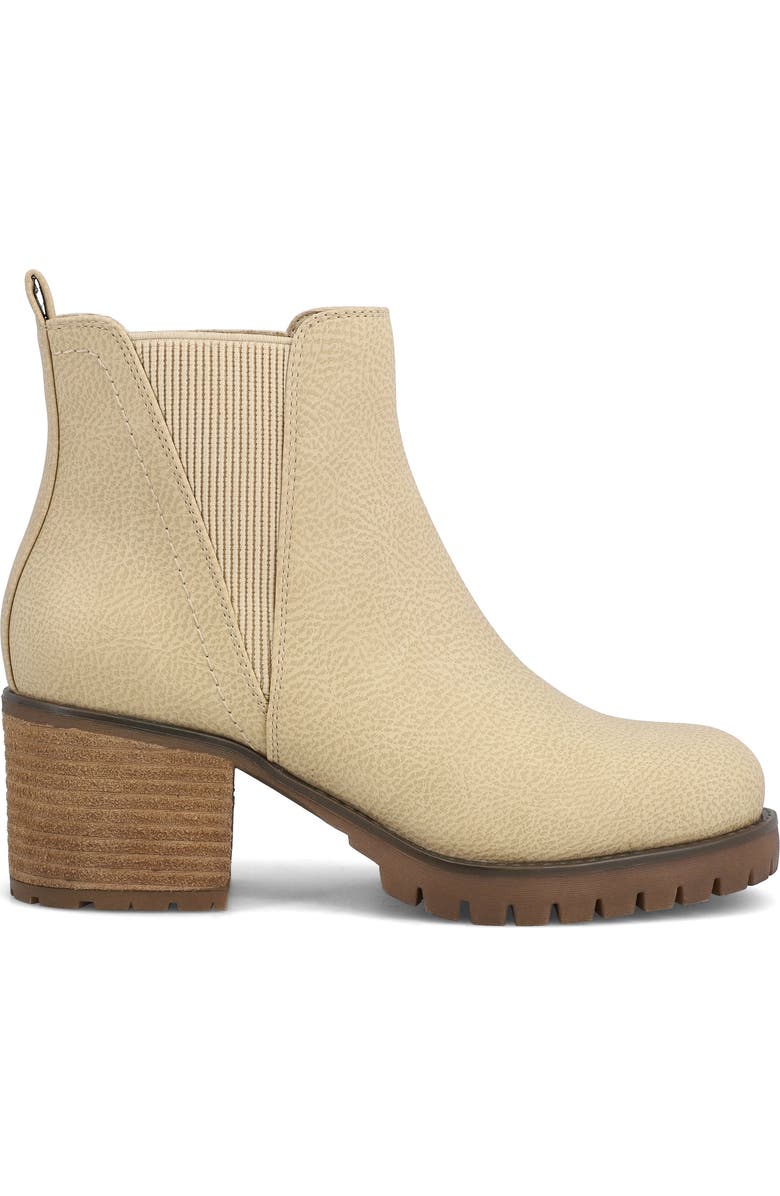 MIA Jody Ribbed Lug Sole Chelsea Boot, Alternate, color, Beige Tumb