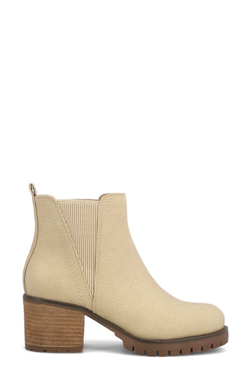 Mia Jody Ribbed Lug Sole Chelsea Boot In Brown