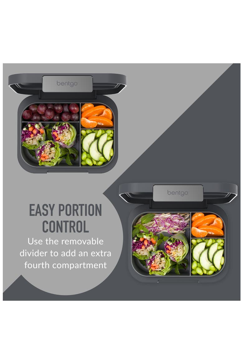 Set of 2 Modern Leakproof Lunch Bento Boxes, Alternate, color, DARK GREY