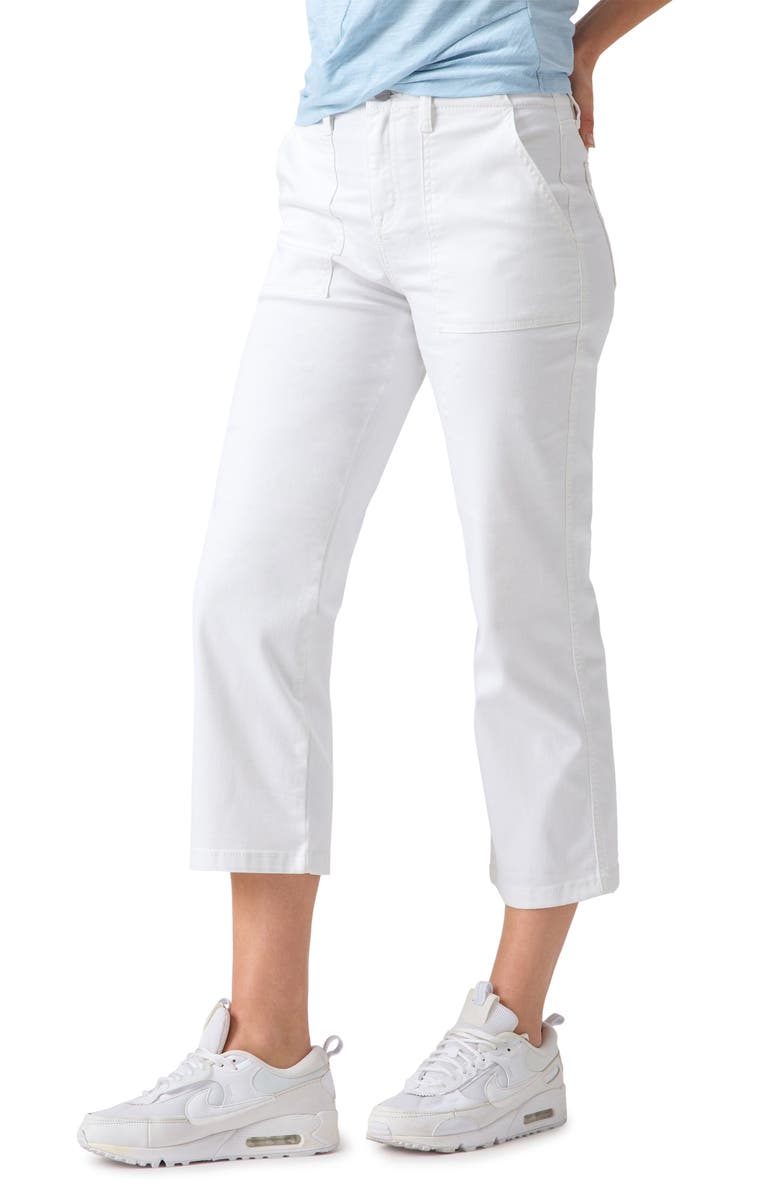 Sanctuary Vacation Crop High Rise Wide Leg Pants, Alternate, color, White
