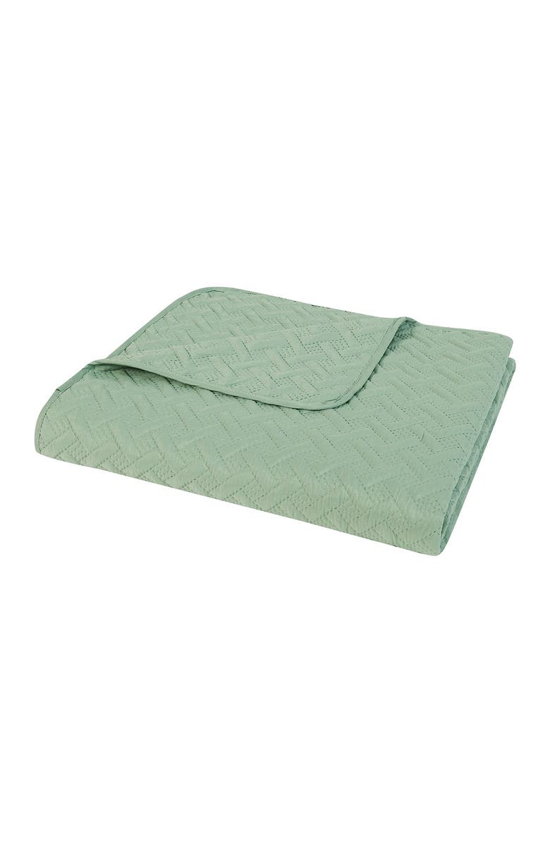 VCNY HOME Nina Embossed Basketweave Quilt Set - Twin, Alternate, color, Grn