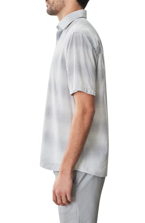 Robert Barakett Lasalle Short Sleeve Woven Button-up Shirt In Gray