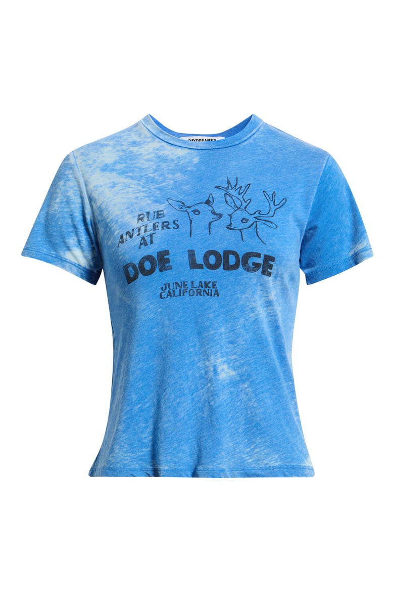 Doe Lodge Graphic Burnout Tee, Alternate, color, AZURE BLUE