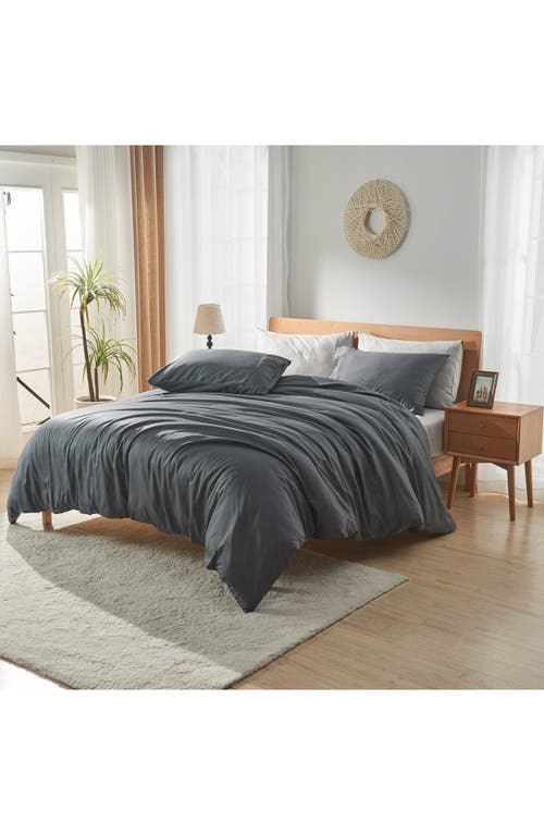 Sijo LuxeSoft Organic Cotton Sateen Duvet Cover in Storm 