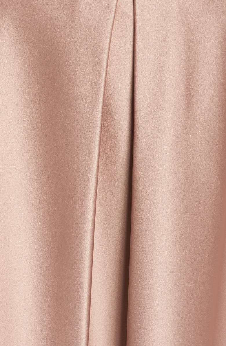 City Chic Pucker Up Pleated Satin Midi Skirt, Alternate, color, 