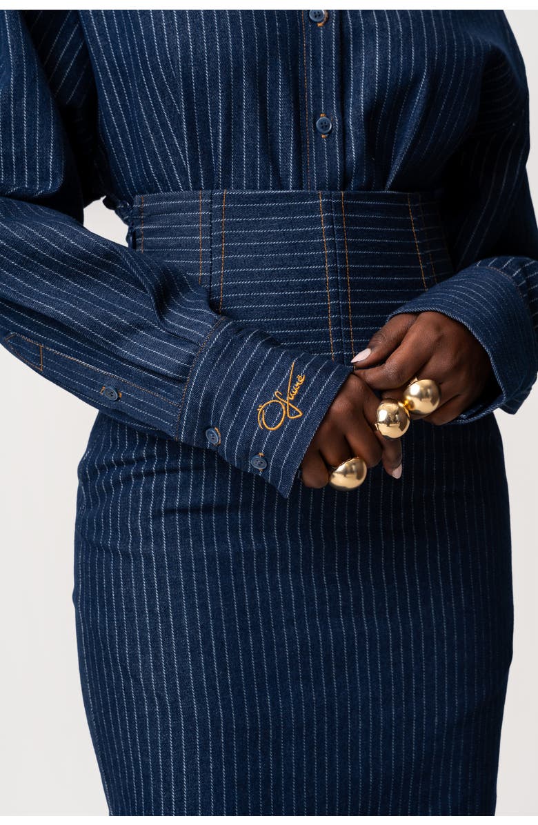 OFUURE Rue Button Up Shirt, Alternate, color, Denim