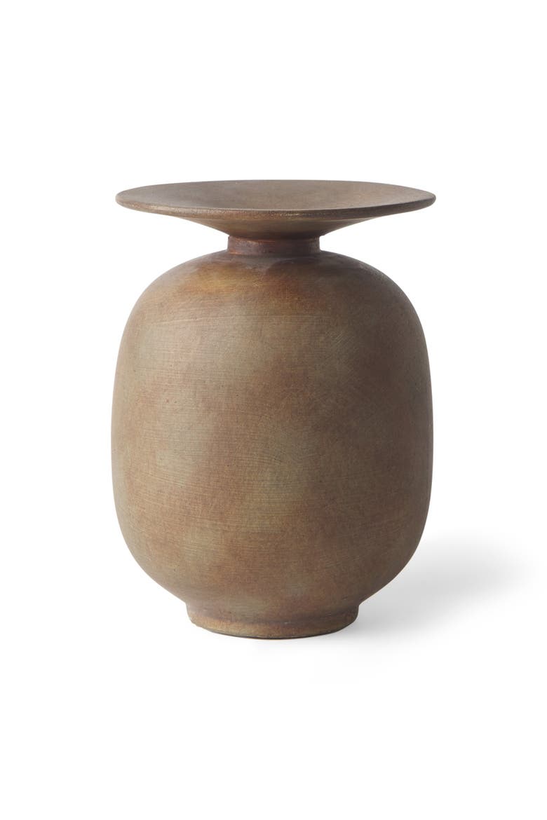 Rylee Ceramic Vase, Main, color, Brown