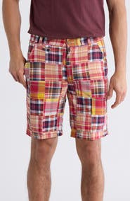 Vintage 1946 Patchwork Madras Flat Front Shorts