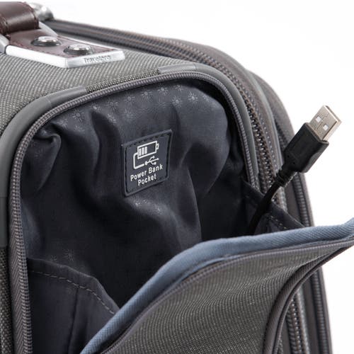 Travelpro Platinum Elite Underseat Spinner Tote Bag With Usb Port In Vintage Grey