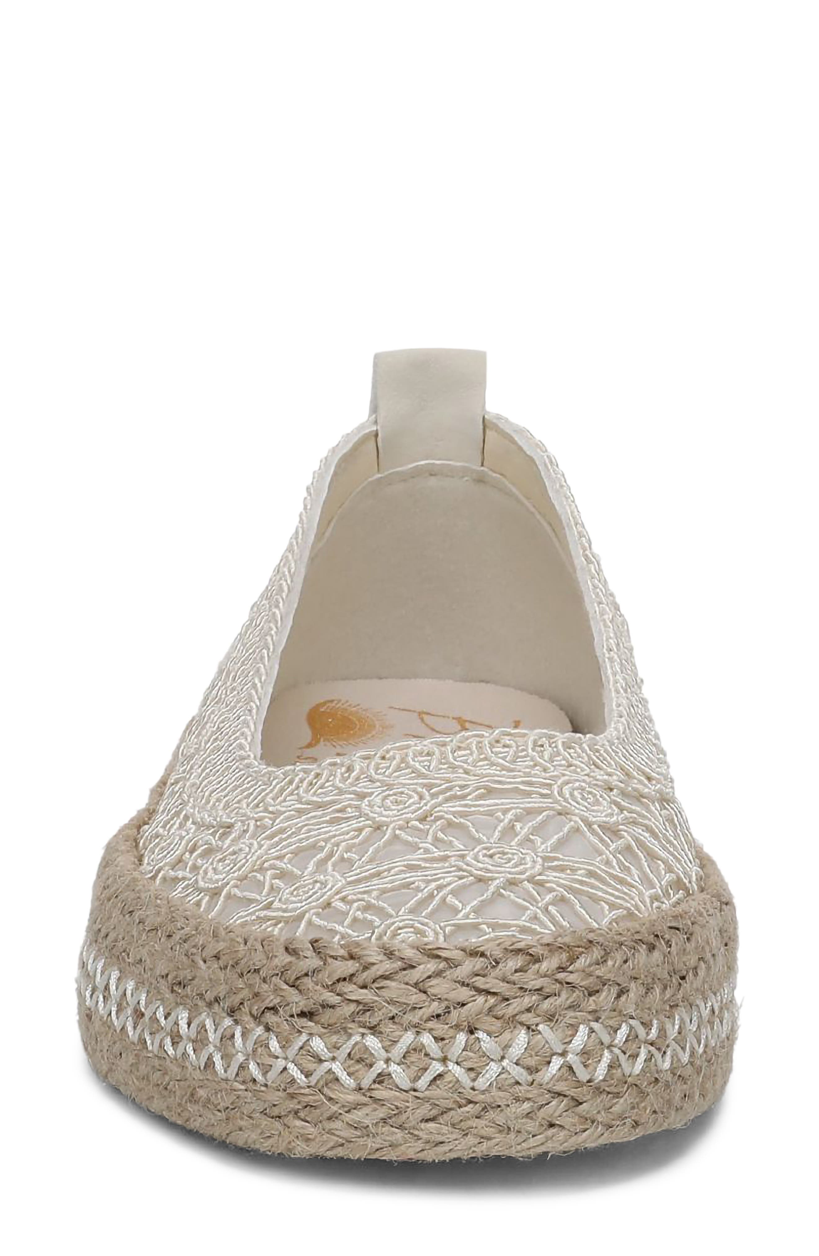 Benita Sole Espadrille Flat, Alternate, color, CREAM WOVEN FABRIC