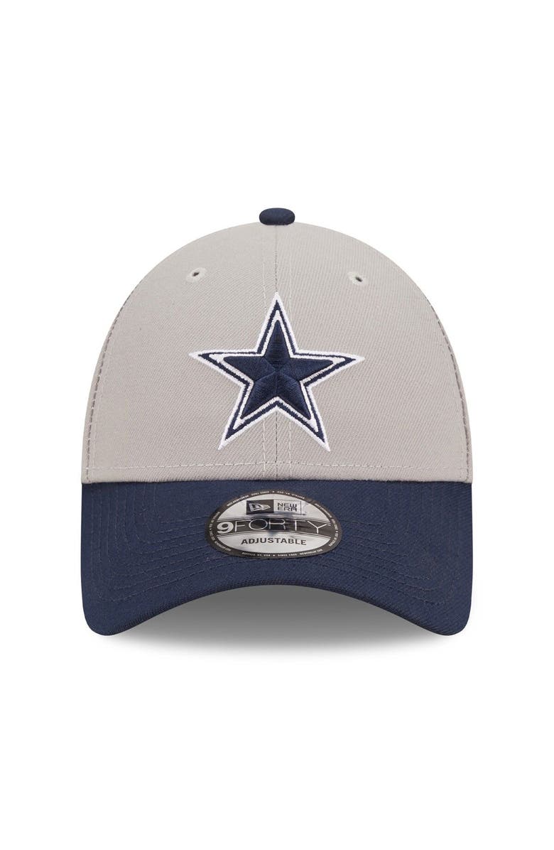 New Era Men's New Era Gray/Navy Dallas Cowboys The League 2Tone 9FORTY Adjustable Hat, Alternate, color,