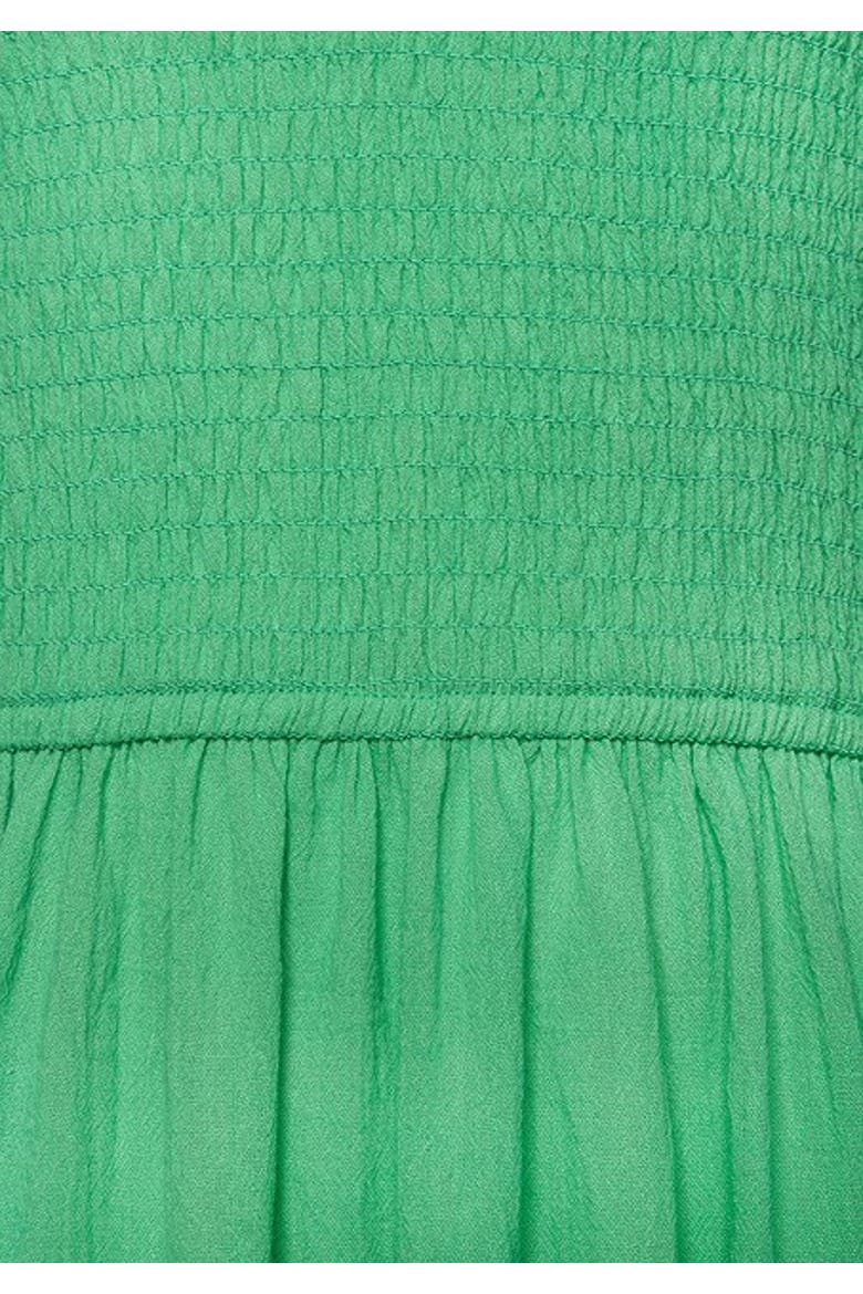 Women's Smocked V-Neck Maxi Dress, Alternate, color, Green