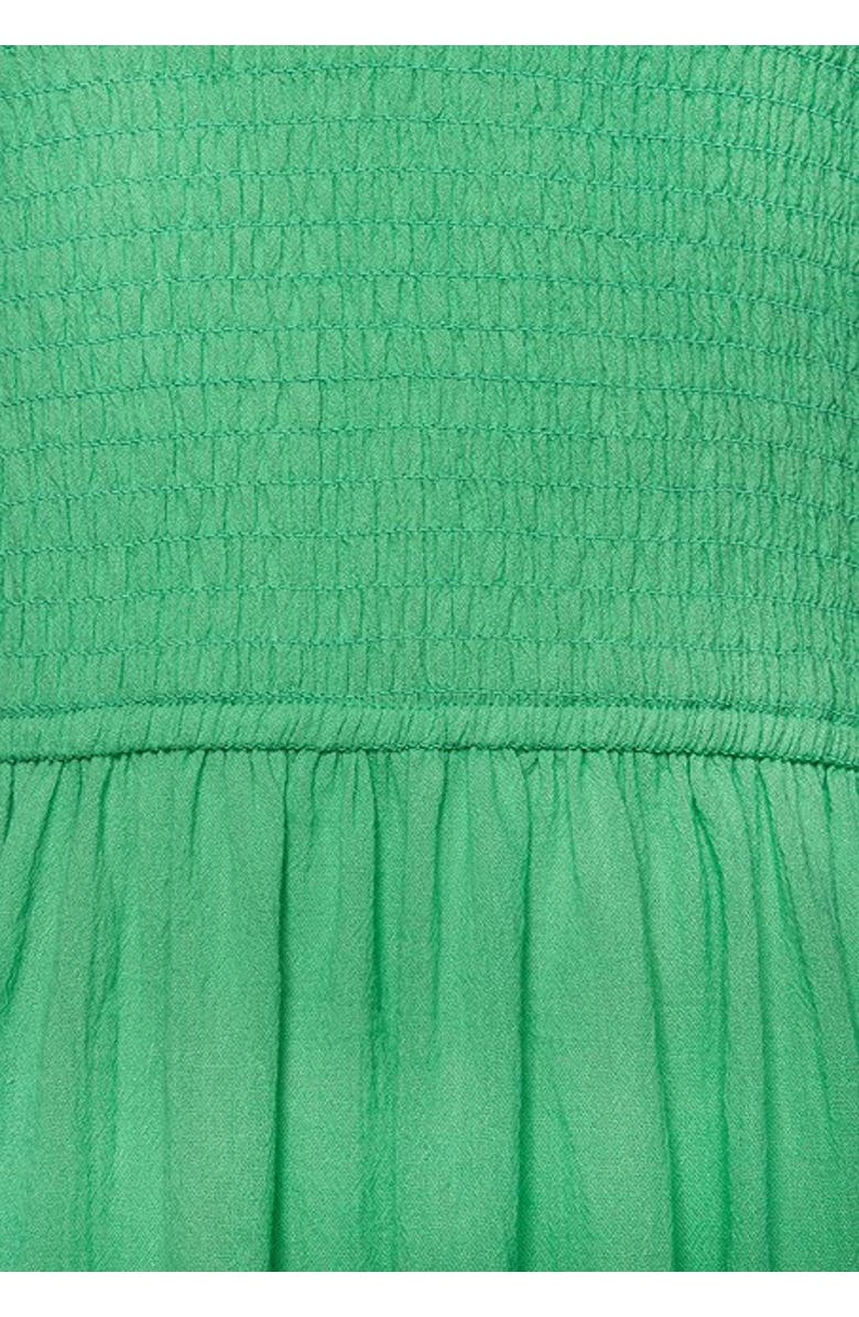 LASCANA Women's Smocked V-Neck Maxi Dress, Alternate, color, Green