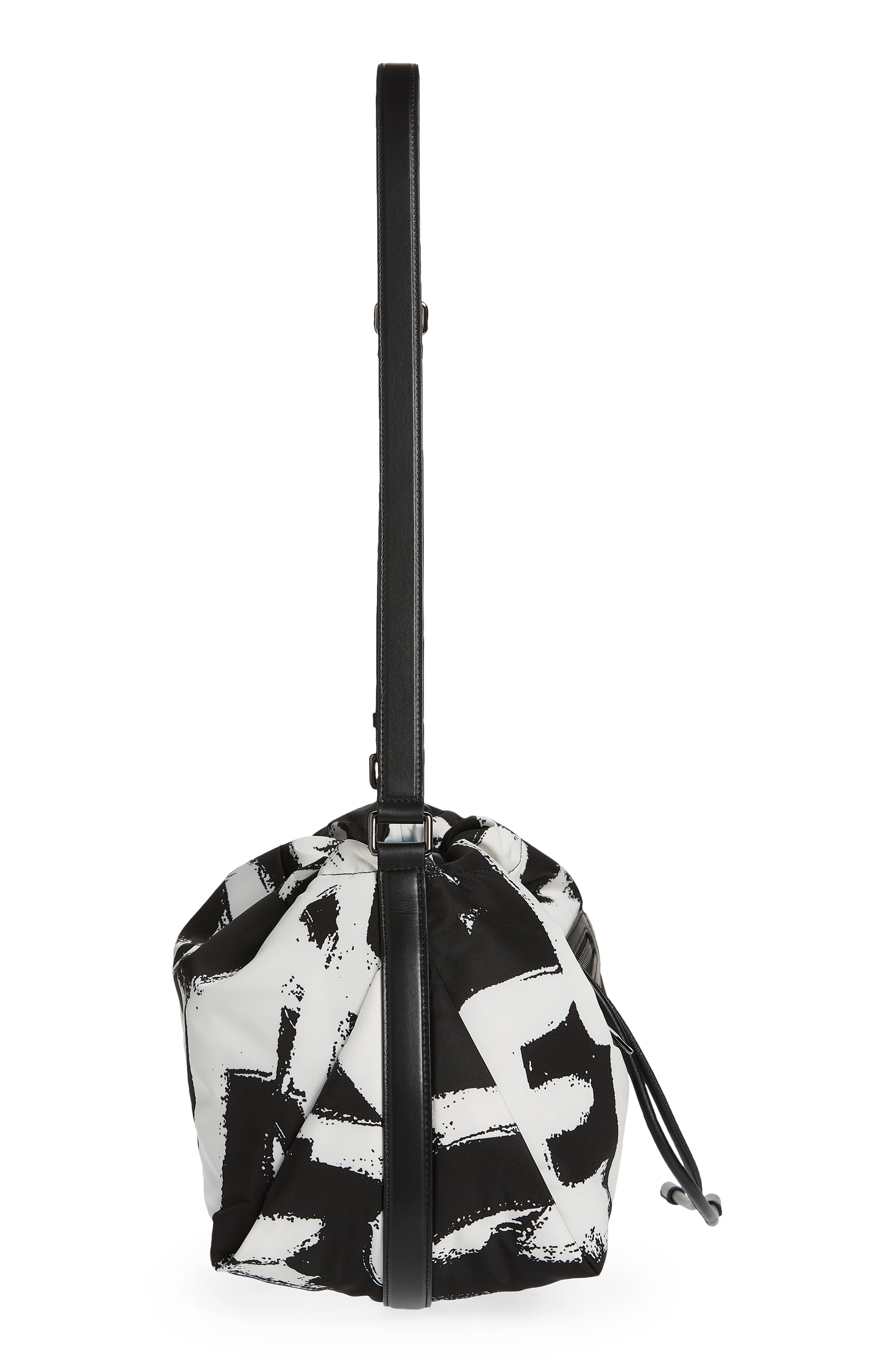 McQueen The Ball Bundle Graffiti Nylon Shoulder Bag, Alternate, color, 