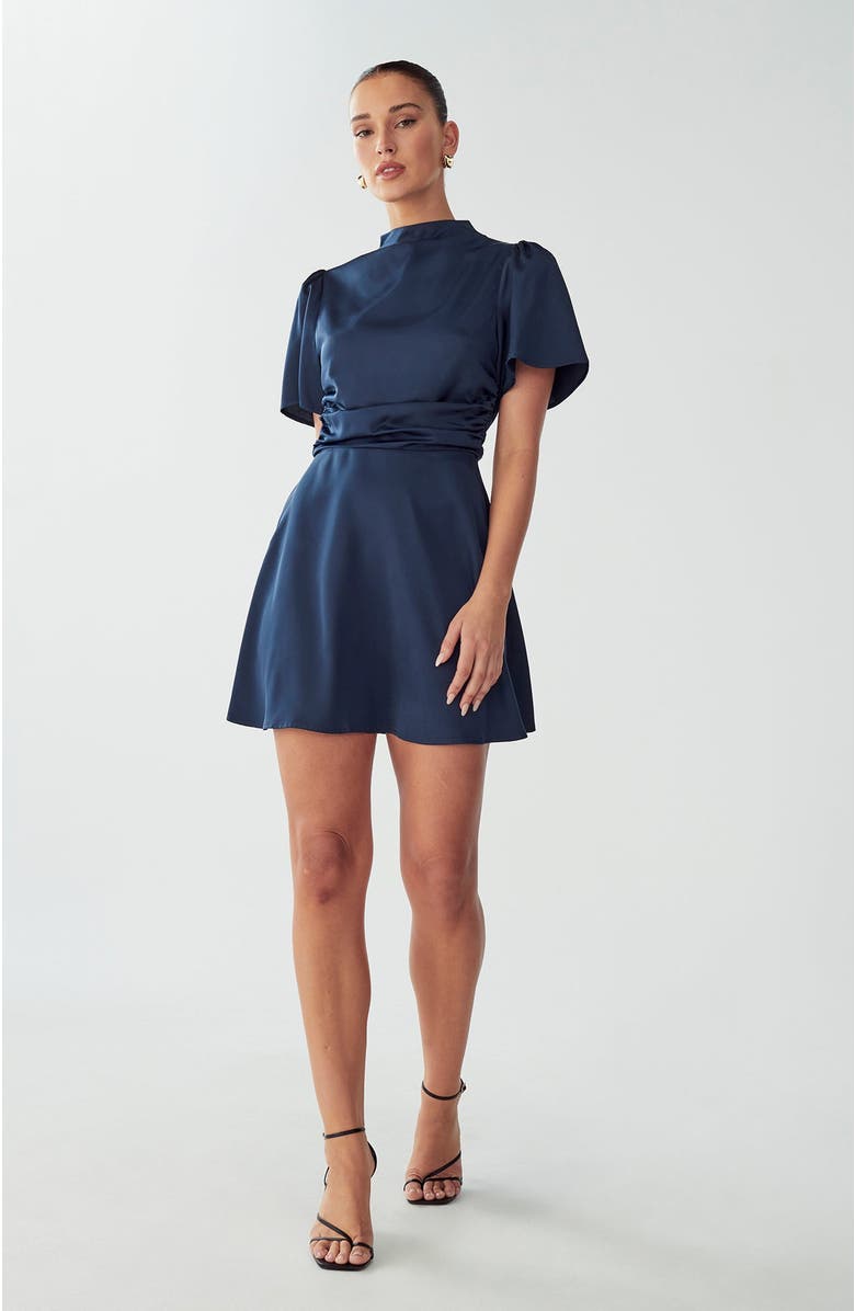 WILLA Saray Mini Dress, Alternate, color, Navy Blue
