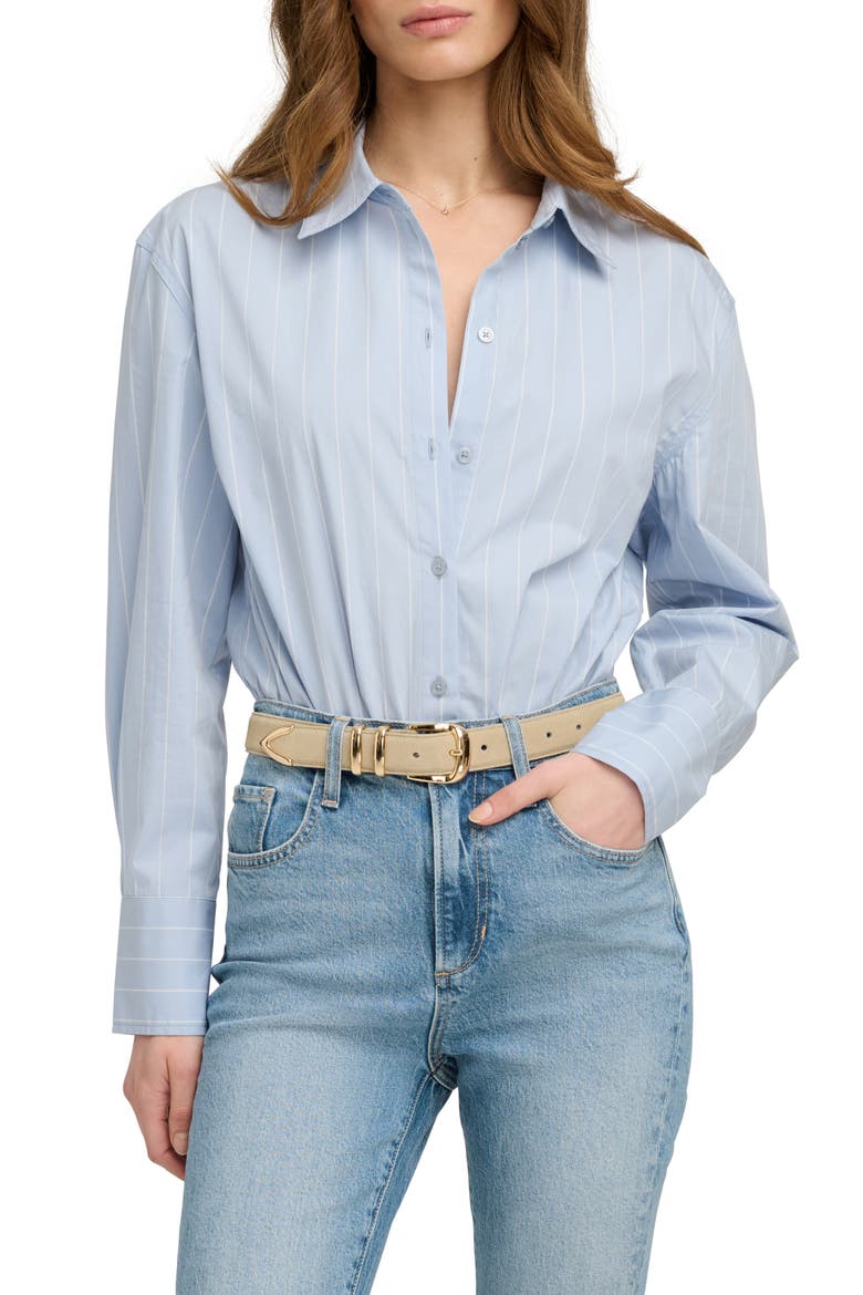 The Hire Me Shirt Bodysuit, Main, color, SLATE STRIPE