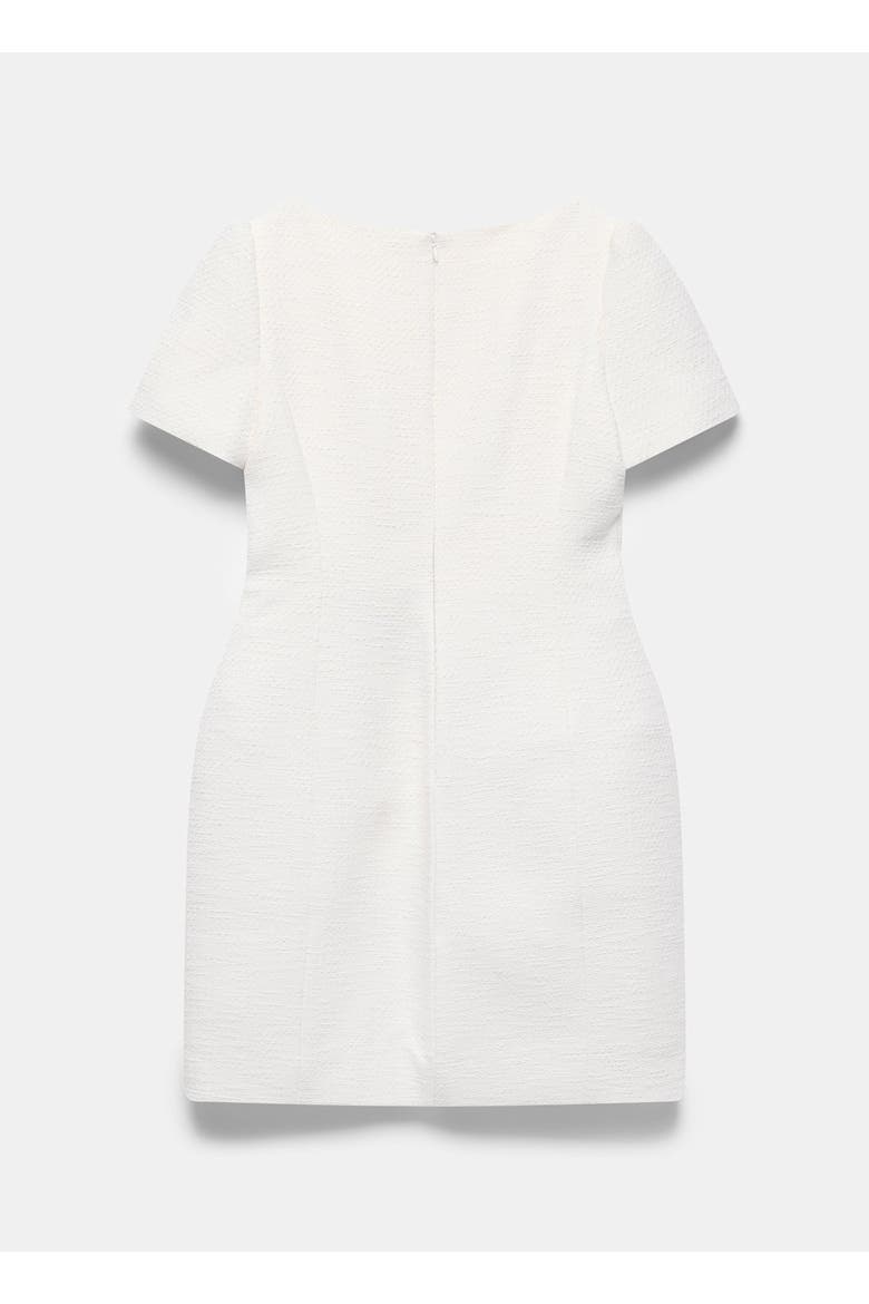 Boucle Mini Shift Dress, Alternate, color, Cream