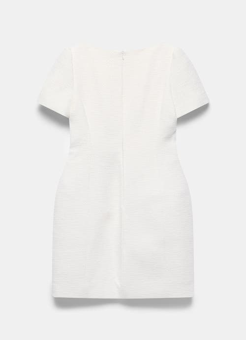 Mint Velvet Boucle Mini Shift Dress In White