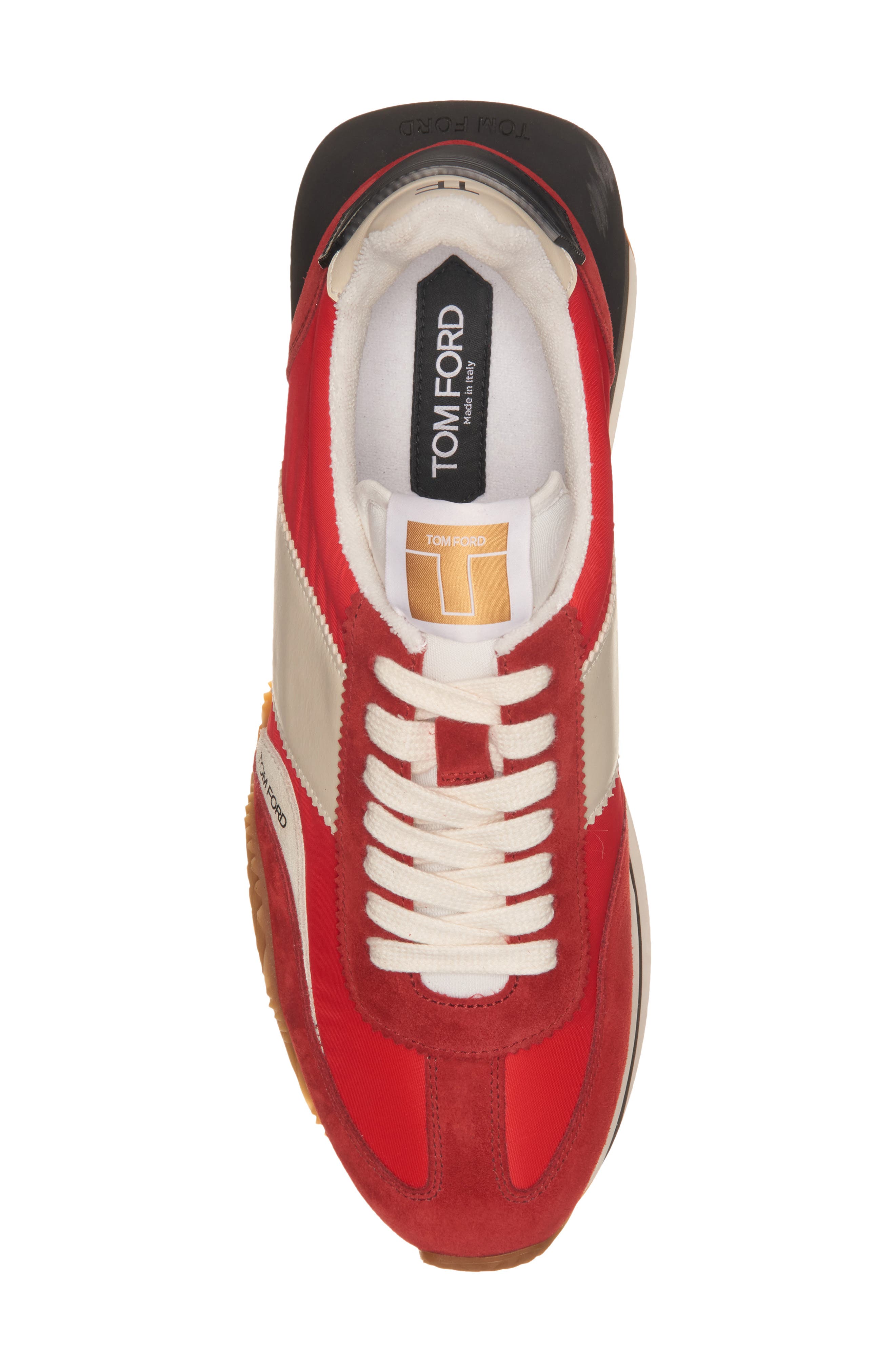 TOM FORD James Mixed Media Low Top Sneaker, Alternate, color, 