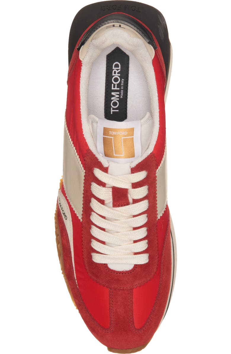 TOM FORD James Mixed Media Low Top Sneaker, Alternate, color,