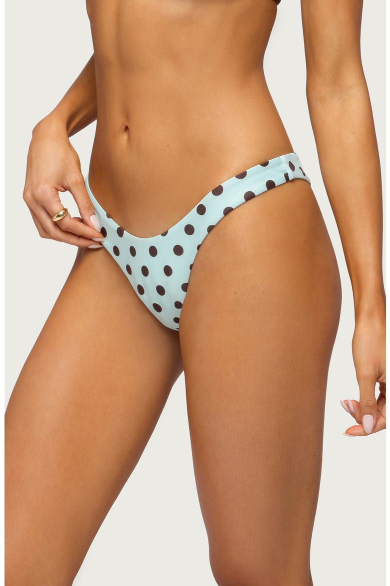 Melanie Polka Dot Bikini Bottoms, Alternate, color, MINT