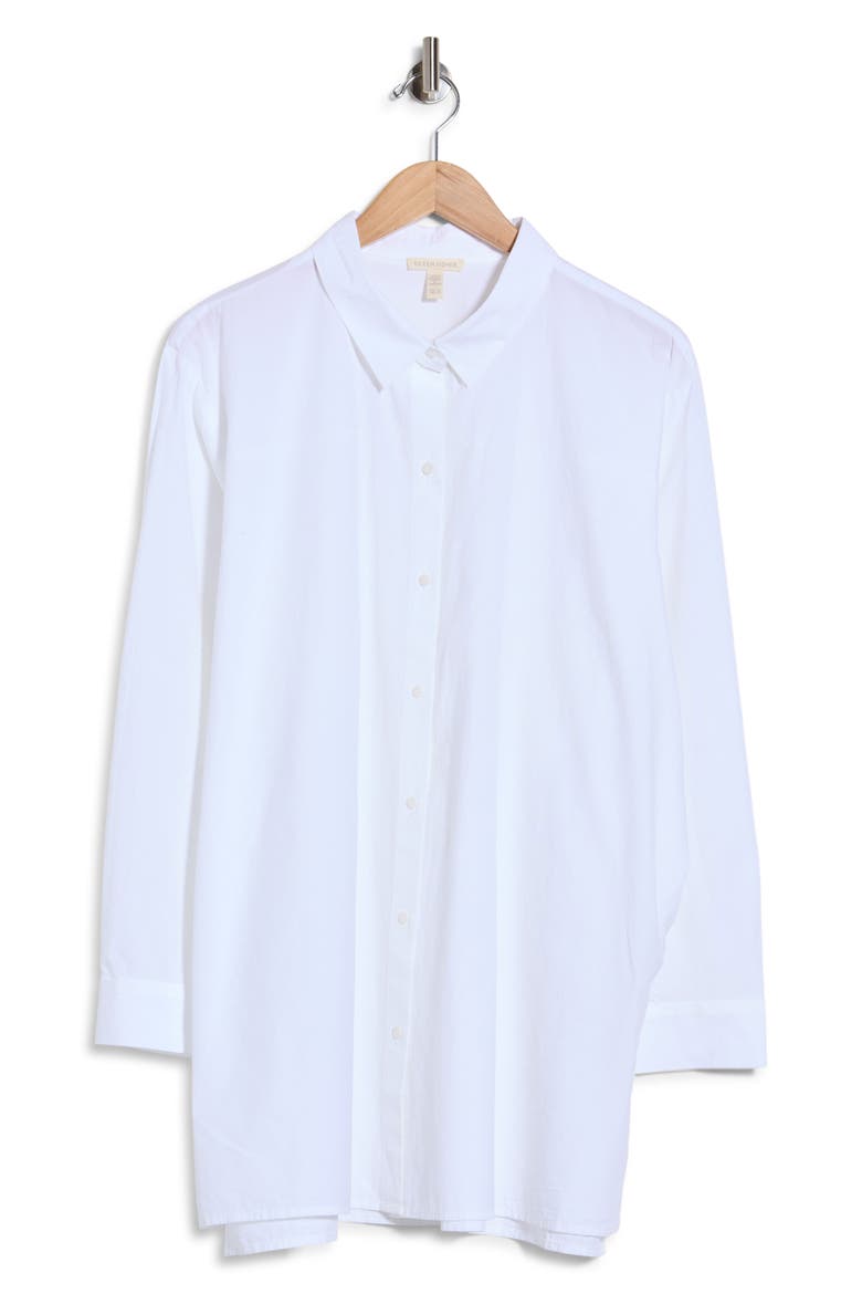 Classic Collar Cotton Shirt, Main, color, WHITE