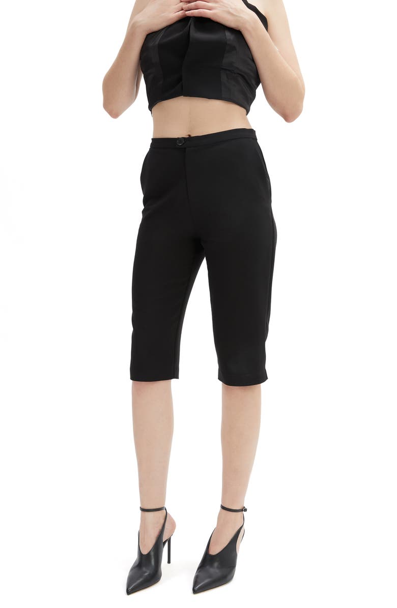 Bardot Ellera Capri Shorts, Alternate, color, Black