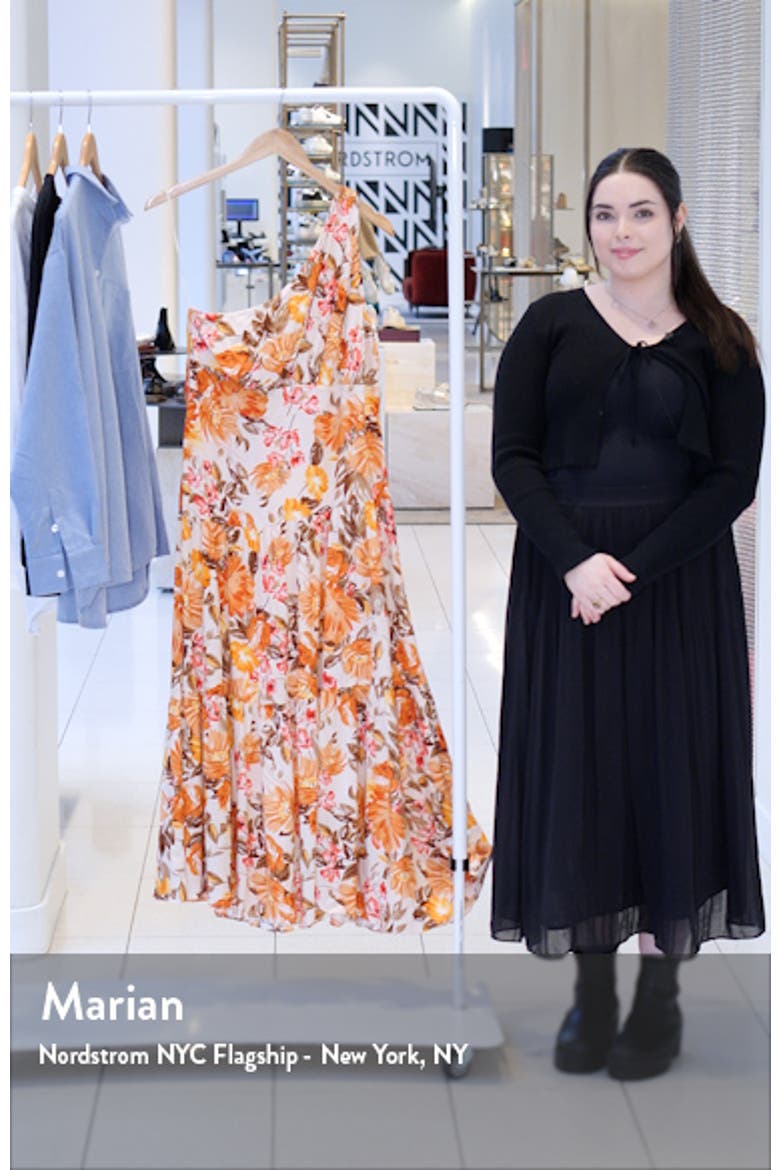 Marietta Floral One-Shoulder Sundress video